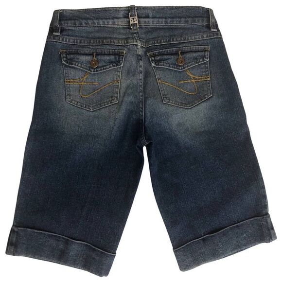 Tommy Jeans Size 3 Luy Luy Bermuda Denim Juniors Bermuda Cuffed Zipper Button - Picture 2 of 13